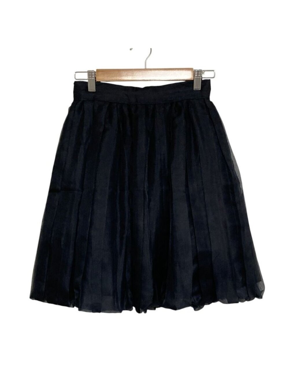 Dolce & Gabbana Silk Organdy Balloon Skirt Black Spring Summer Fall Winter 38